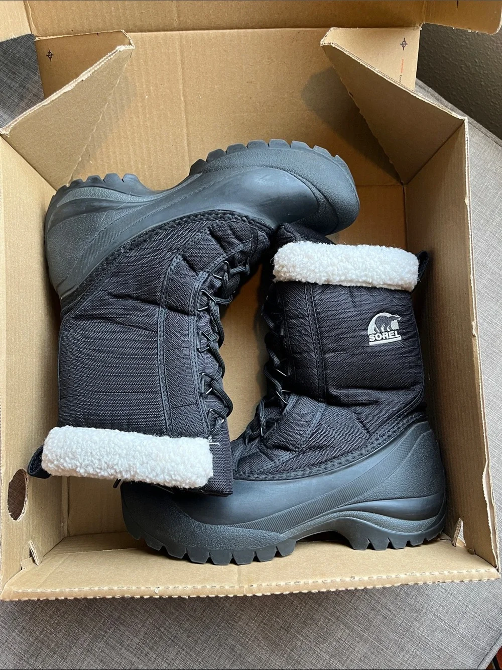 Sorel Cumberland Black Winter Boots Women's 7